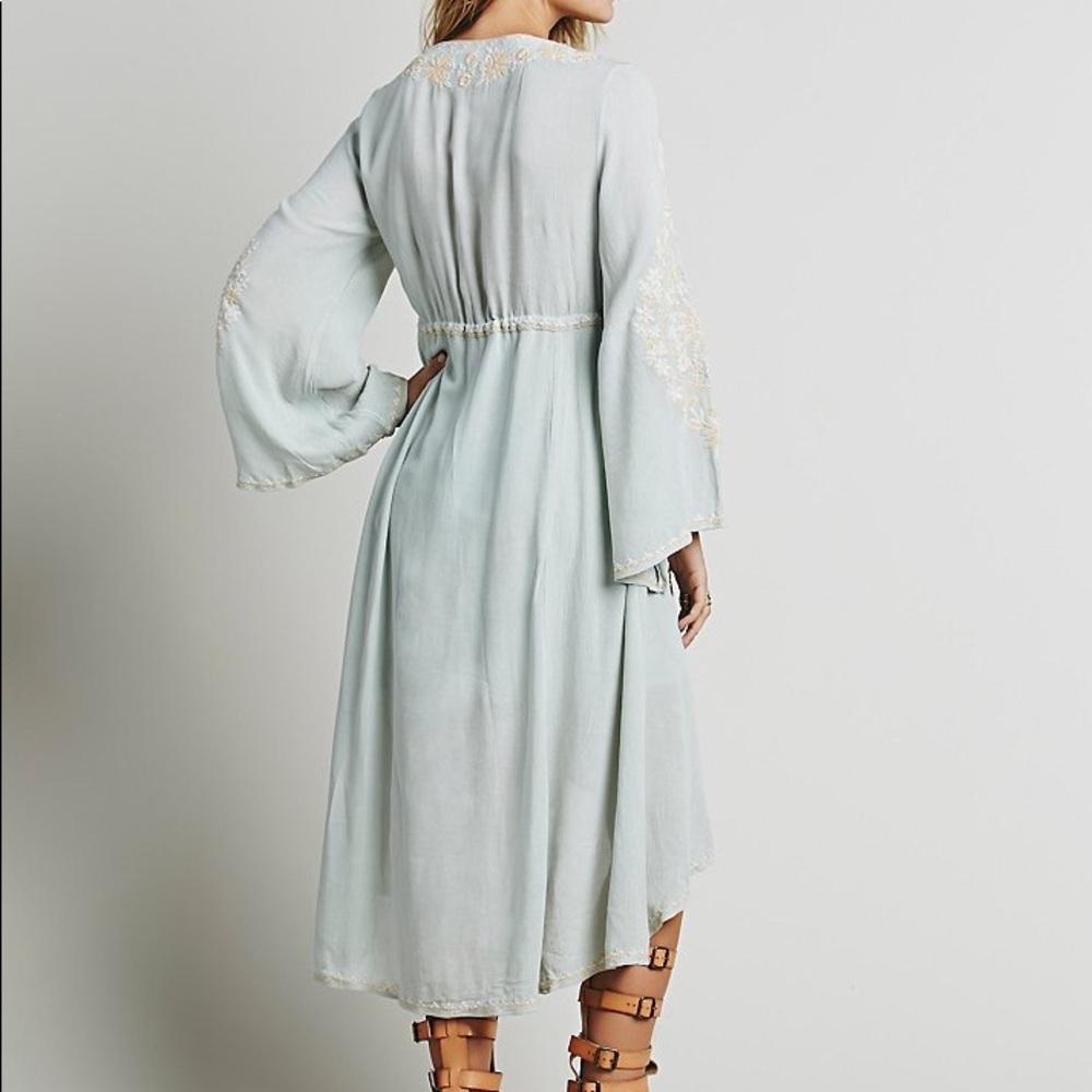 Free People Embroidered Dreamweaver Dress in Agave
